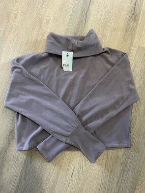 FLX Lavender Cropped Turtleneck Top